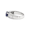 1.81 Carat Sapphire and Diamond 18 Carat White Gold Engagement Ring