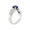 1.81 Carat Sapphire and Diamond 18 Carat White Gold Engagement Ring