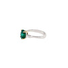 1.77 Carat Oval Emerald and Diamond platinum and 18 Carat Gold Engagement Ring