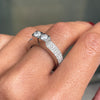 Two Stone Diamond 80% White Gold Dress Ring