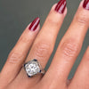 1.14 Carat Diamond 18 Carat White Gold Deco Target Engagement Ring, Circa 1930's