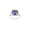 4.20 Carat Cushion Tanzanite and Diamond 18 Carat White Gold Ring