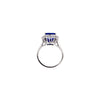 4.20 Carat Cushion Tanzanite and Diamond 18 Carat White Gold Ring