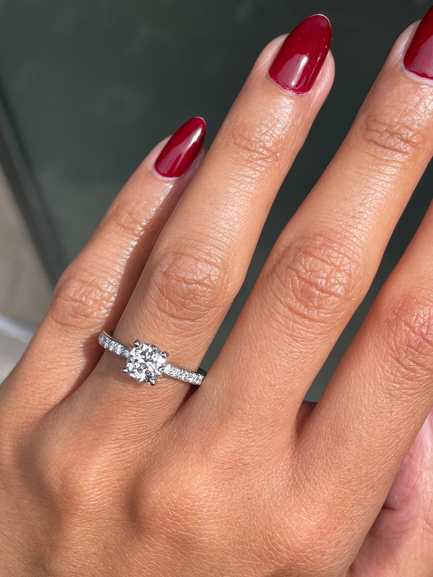 0.99 Carat Diamond Platinum Engagement Ring