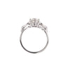 GIA 0.79ct H VS2 Brilliant Cut Diamond Floral Platinum Engagement Ring