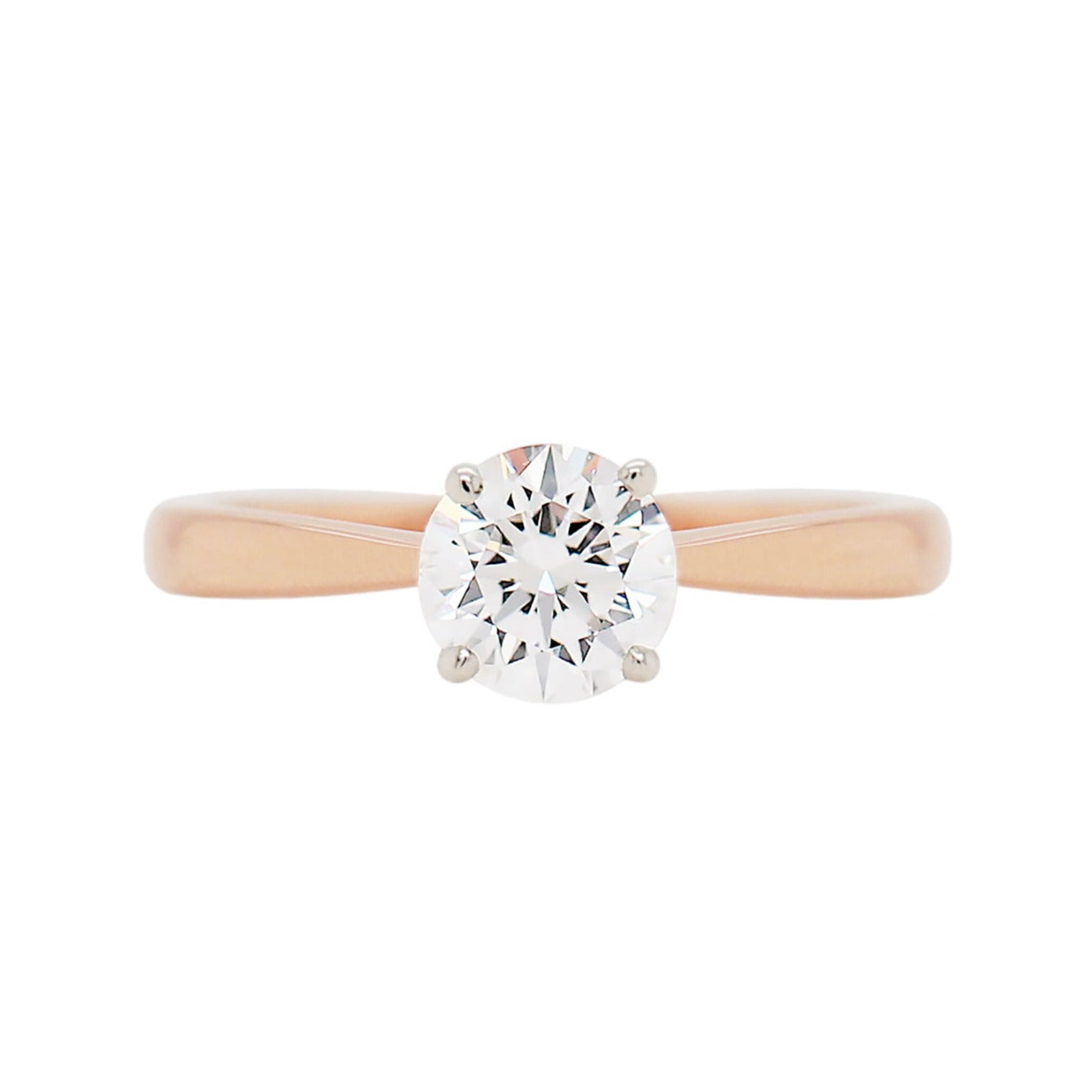 0.71ct Round Brilliant Cut Diamond 18ct Rose Gold Engagement Ring
