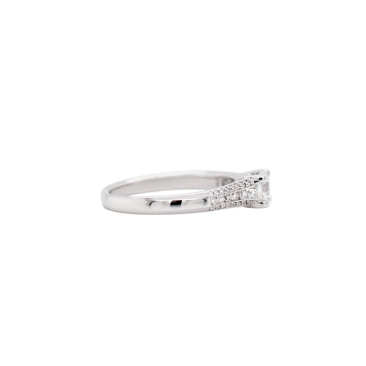 0.57ct Round Brilliant Cut Diamond 18 Carat White Gold Engagement Ring