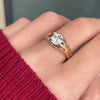 Antique 18 Carat Yellow Gold Old Mine Cut Diamond Gents Ring