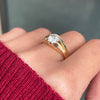 Antique 18 Carat Yellow Gold Old Mine Cut Diamond Gents Ring