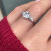 Art Deco 1.17ct Old Mine Cut Diamond Three-Stone Platinum Engagement Ring