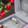 Fabergé 'Treillage' Brushed 18K White Gold and Diamond Quilted Dome Ring
