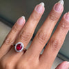 1.99 Carat Ruby and Diamond Platinum Cluster Engagement Ring