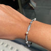 person wearing French Pearl and Diamond Platinum Bracelet