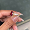 2.15 Carat Ruby and Diamond 18 Carat Yellow Gold Engagement Ring