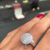 Montblanc 'La Dame Blanche' Diamond 18 Carat White Gold Cluster Dress Ring