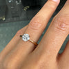 0.71ct D VS2 Round Brilliant Cut Diamond 18ct Rose Gold Engagement Ring