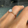 0.71ct D VS2 Round Brilliant Cut Diamond 18ct Rose Gold Engagement Ring