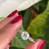 1.07 Carat Old Mine Cut Diamond Platinum Engagement Ring