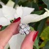 Vintage Diamond 18 Carat White Gold Crossover Dress Ring