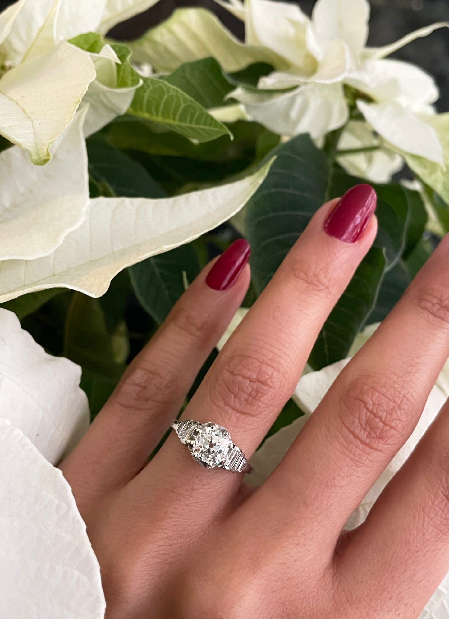 Antique Edwardian 1.15 Carat Old Cut Diamond Engagement Ring, Circa 1910