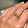 0.57 Carat Old Mine Cut Diamond 18 Carat Yellow Gold Gents Gypsy Ring