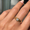 0.57 Carat Old Mine Cut Diamond 18 Carat Yellow Gold Gents Gypsy Ring