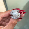 South Sea Pearl and Diamond 18 Carat White Gold Cocktail Ring