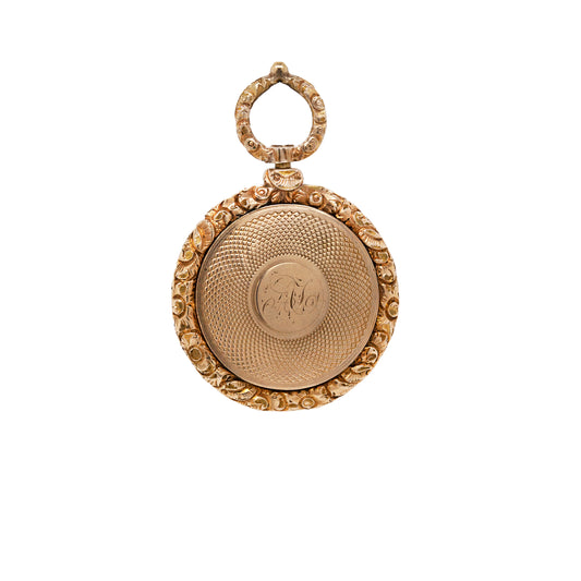 Antique Victorian Vinaigrette 10 Carat Yellow Gold Perfume Locket Pendant