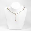 18ct Yellow and White Gold Diamond Drop Necklace