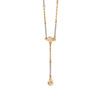 18ct Yellow and White Gold Diamond Drop Necklace
