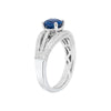 1.42ct Sapphire and Diamond 18 Carat White Gold Engagement Ring