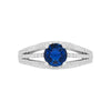 1.42ct Sapphire and Diamond 18 Carat White Gold Engagement Ring