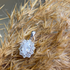 1.12 Carat Diamond 18 Carat White Gold Cluster Pendant