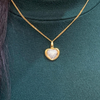 Diamond 18 Carat Yellow and White Gold Heart Pendant and Chain
