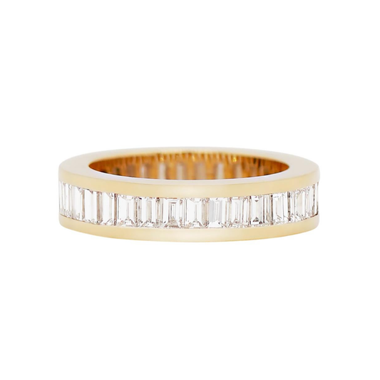 Baguette Diamond 18 Carat Yellow Gold Full Eternity Ring