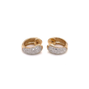 Diamond 9 Carat White and Yellow Gold Small Hoop Earrings