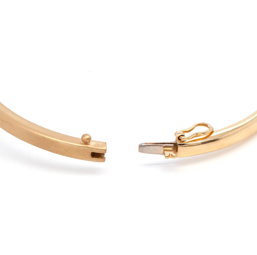 Diamond 18 Carat White and Yellow Gold Two Tone Crossover Bangle