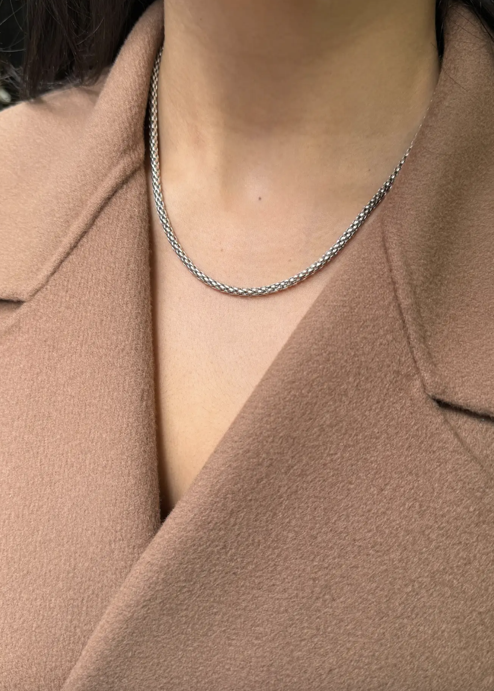 FOPE Prima 18 Carat White Gold Woven Chain Necklace