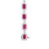 Ruby and Diamond 18 Carat White Gold Bracelet
