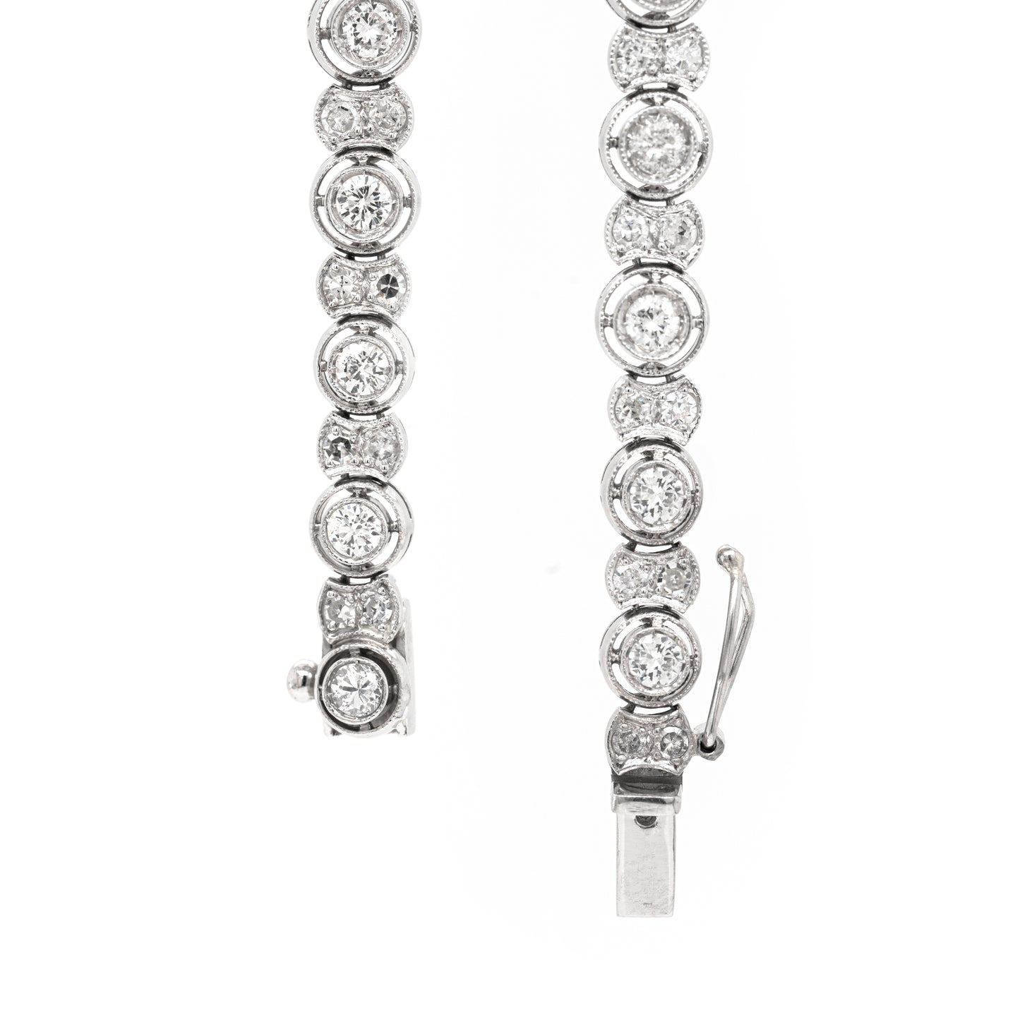 Vintage Diamond Platinum Tennis Bracelet, circa 1930's