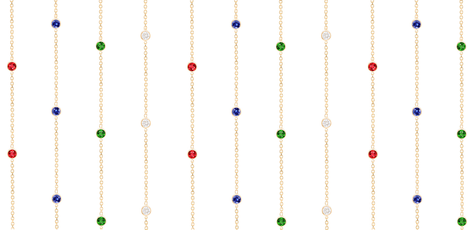 Tobi Gem - Get in Touch background banner chains with gemstones