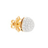 18 Carat White and Yellow Gold Diamond Bombé Cluster Asymmetric Stud Earrings