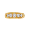 Antique Old Cut Diamond 18 Carat Yellow Gold Five Stone Ring, 1886