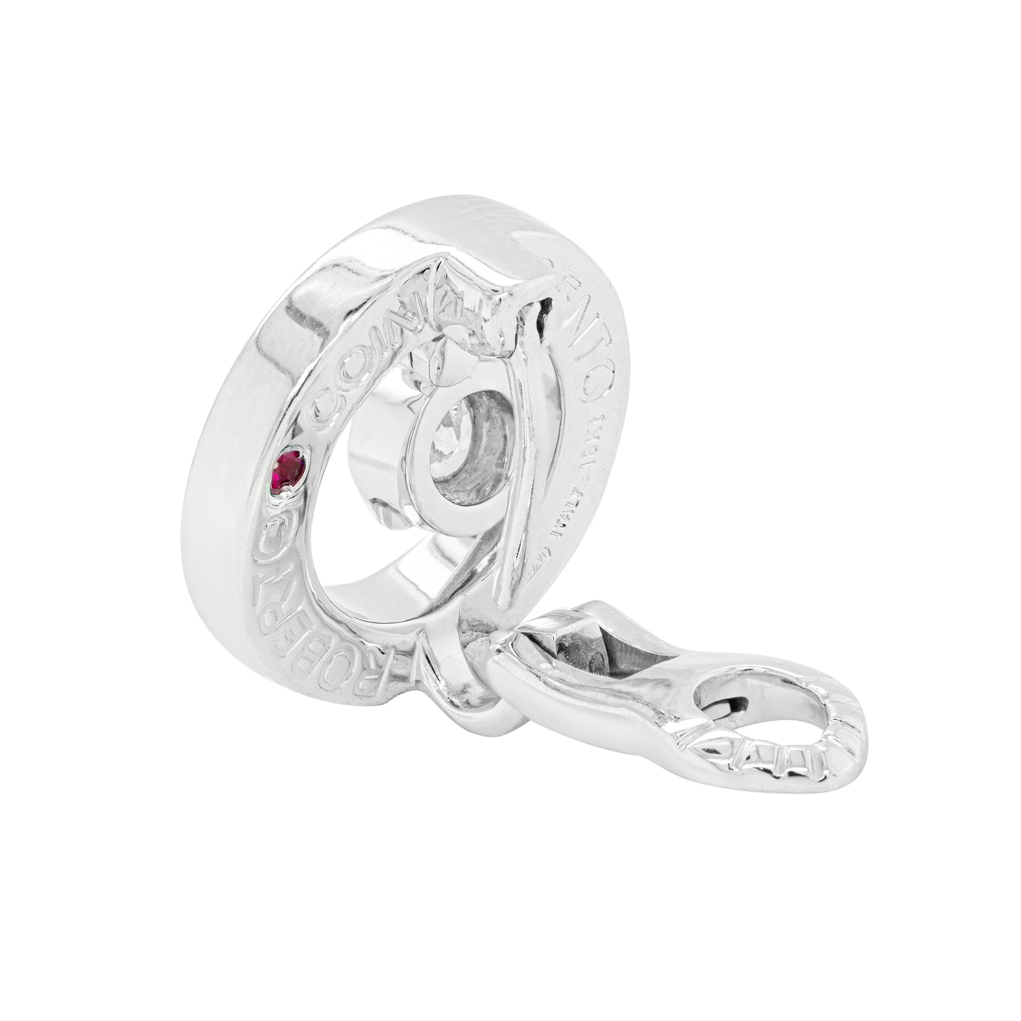 Roberto Coin Cento O Diamond 18 Carat White Gold Earrings