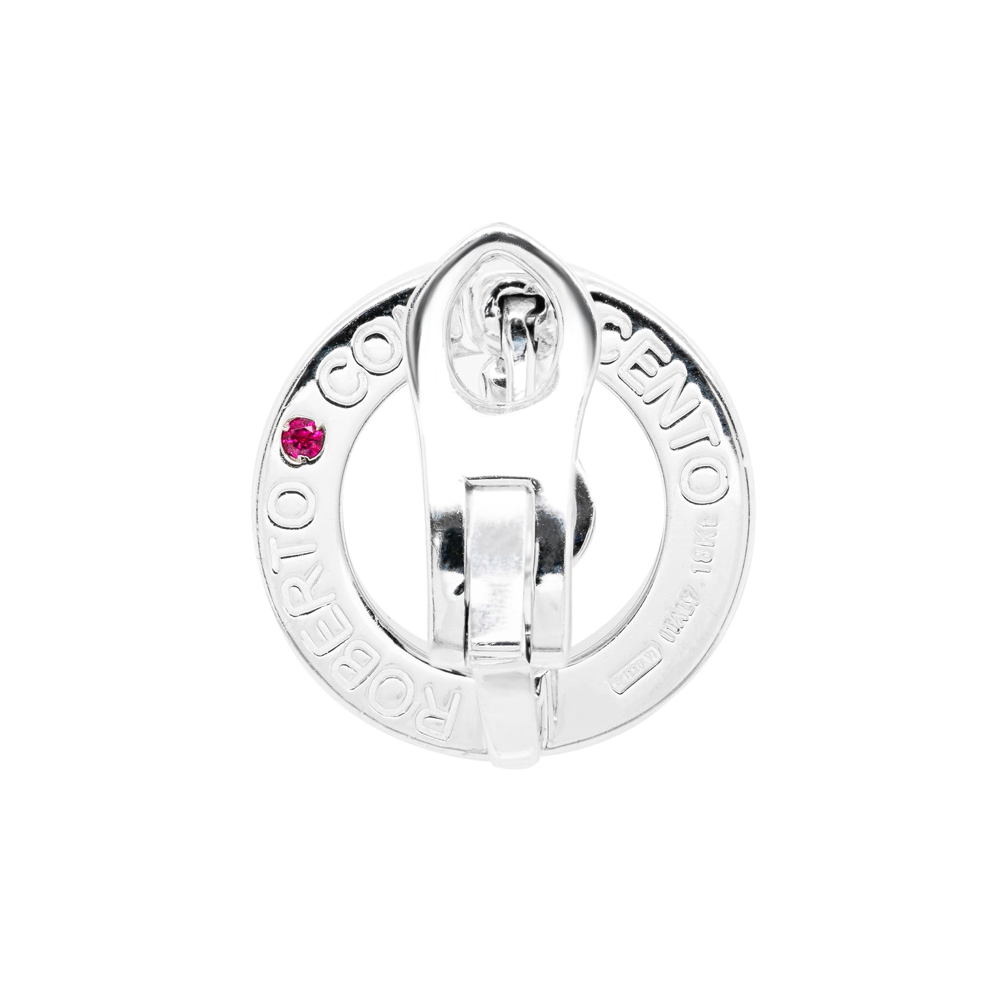 Roberto Coin Cento O Diamond 18 Carat White Gold Earrings