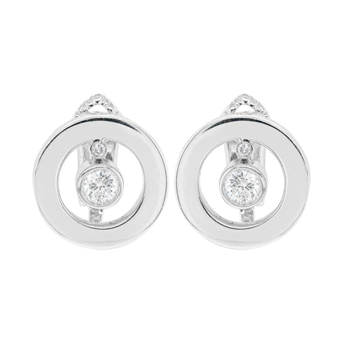Roberto Coin Cento O Diamond 18 Carat White Gold Earrings