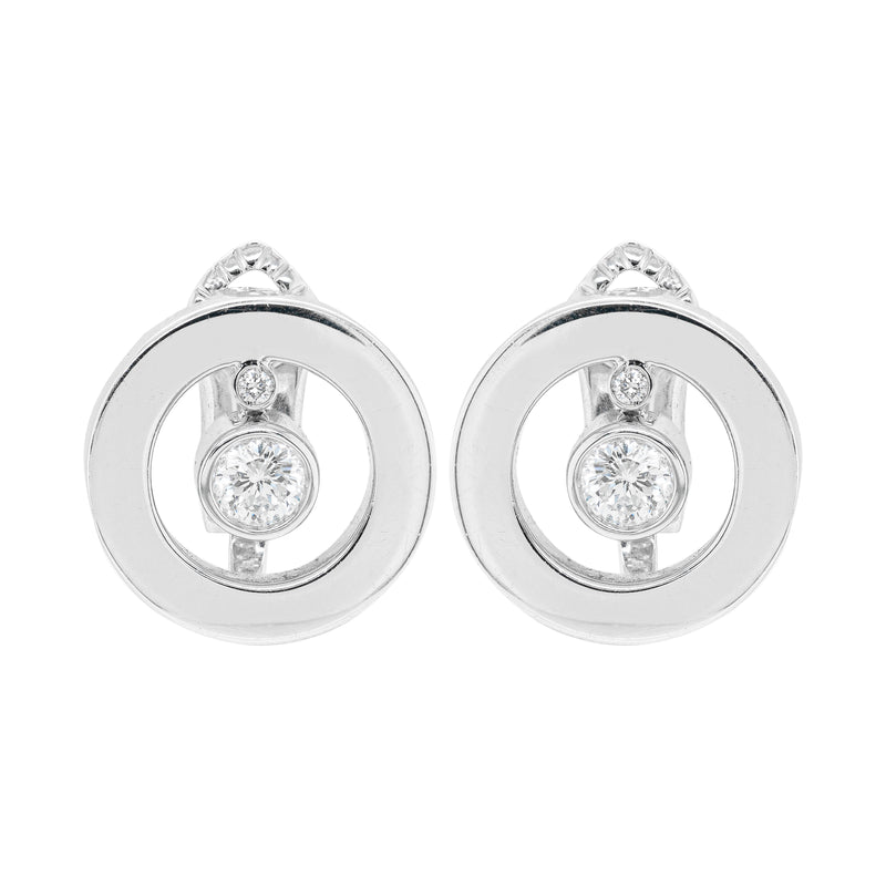 Roberto Coin Cento O Diamond 18 Carat White Gold Earrings