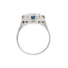 1.14 Carat Diamond 18 Carat White Gold Deco Target Engagement Ring, Circa 1930's