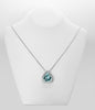 Pear Shape Aquamarine and Diamond Halo 18 Carat White Gold Pendant and Chain