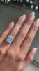 2.30 Carat Aquamarine and Diamond 18 Carat White Gold Engagement Cluster Ring
